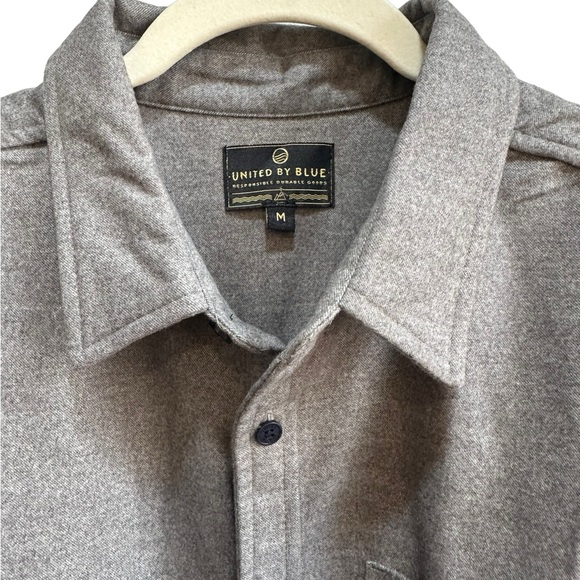 United By Blue BANFF Wool Blend Men’s Shirt Sz M Blue/Gray Color Block NWT Warm - Picture 10 of 16